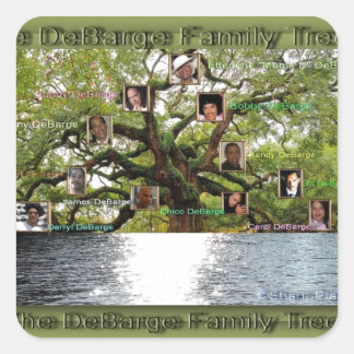 DeBarge Family Tree-Spezialelemente Quadratischer Aufkleber