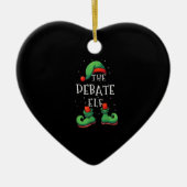 Debatte Elf Funny Matching Familie Weihnachten Paj Keramik Ornament (Vorne)