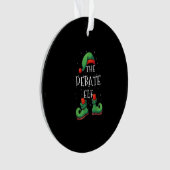Debatte Elf Funny Matching Familie Weihnachten Paj Ornament (Vorderseite)