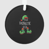 Debatte Elf Funny Matching Familie Weihnachten Paj Ornament (Rückseite)
