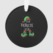 Debatte Elf Funny Matching Familie Weihnachten Paj Ornament (Vorderseite)