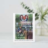 Debatte Lincoln-Douglas von 1858 Postkarte (Stehend Vorderseite)