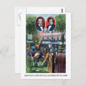 Debatte Lincoln-Douglas von 1858 Postkarte (Vorne/Hinten)