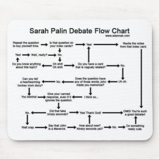 Debatten-Flussdiagramm Sarahs Palin Mousepad