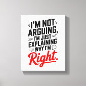 Debatten im Stil! Funny & Confident Leinwanddruck (Vorderseite)