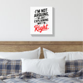 Debatten im Stil! Funny & Confident Leinwanddruck (Insitu (Schlafzimmer))