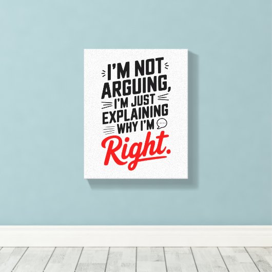 Debatten im Stil! Funny & Confident Leinwanddruck (Insitu (Holzboden))