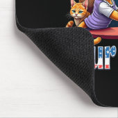 Debatten über das Essen der Hunde Katze Essen Sie  Mousepad (Ecke)