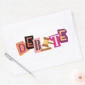 Debattiersticker Ovaler Aufkleber (Umschlag)