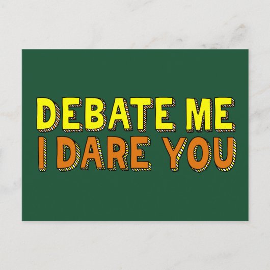 Debattierteam Funny Argument Wettbewerbsvertrauen Postkarte (Vorderseite)