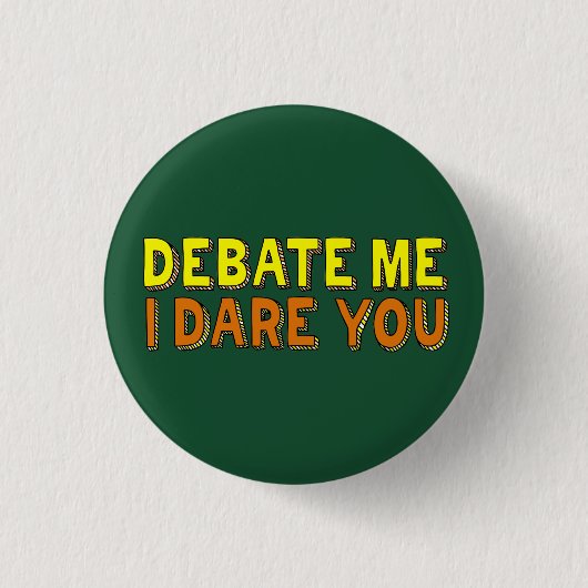 Debattierteam Streit Wettbewerbsvertrauen Button (Vorderseite)