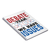 Debattierteam wir haben Fragen lustige Debattierer Notizblock (Rechte Seite)