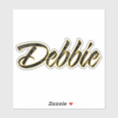 Debbie black gold Lettering Aufkleber Sticker (Blatt)