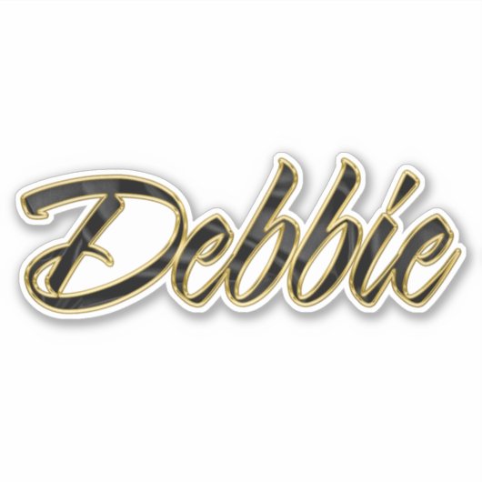 Debbie black gold Lettering Aufkleber Sticker (Vorderseite)