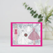 Debbie, eine junge Bride von 1958 Paper Doll Postc Postkarte (Stehend Vorderseite)