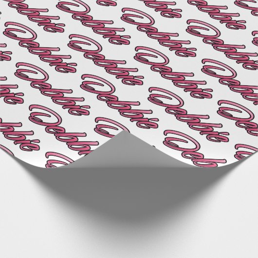 Debbie faded pink personalisiertes Geschenkpapier (Ecke)