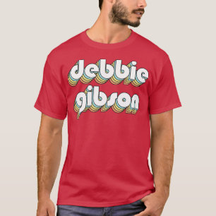 Debbie Gibson Retro Rainbow Typografie Faded Style T-Shirt