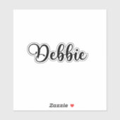 Debbie Name - Handgeschriebene Kalligrafie Aufkleber (Blatt)
