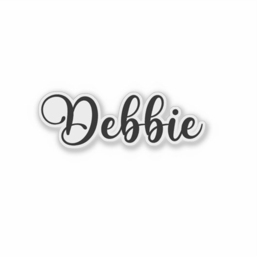 Debbie Name - Handgeschriebene Kalligrafie Aufkleber (Vorderseite)