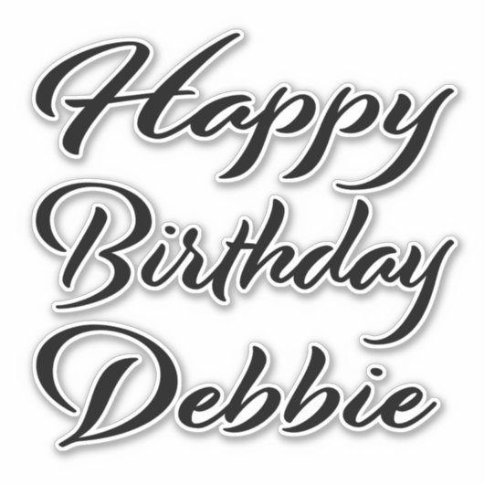 Debbie Name Vorname black Sticker Geburtstag (Vorderseite)