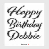 Debbie Name Vorname black Sticker Geburtstag (Blatt)