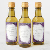 Debbie U-W Marble Glitzer Wedding ID644 Weinetikett (Flaschen)