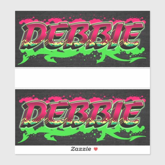 Debbie Vorname Name Graffiti Aufkleber Sticker (Blatt)