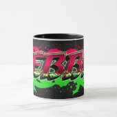 Debbie Vorname Name Graffiti red green Tasse (Zentrum)