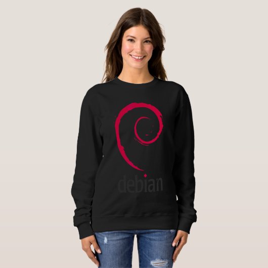 Debian Linux Software Programmierer Entwickler Cod Sweatshirt (Vorne ganz)