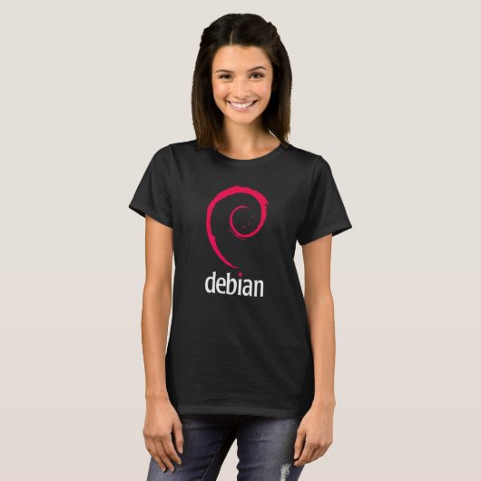 Debian Linux Software Programmierer Entwickler Cod T-Shirt (Vorne ganz)