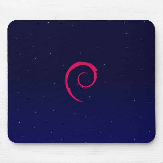 Debian mit einem Raum Hintergrund Mousepad (Vorne)