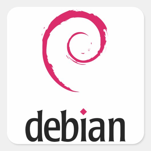 Debian Quadratischer Aufkleber (Vorderseite)