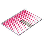 Debian Red Polka Dot Elegant Modern White Notizblock (Linke Seite)