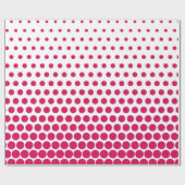Debian Red Polka Dot Modern White Geschenkpapier (Flach)
