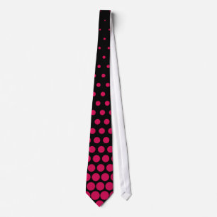 Debian Red Polka Dots Modern Black Krawatte