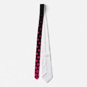 Debian Red Polka Dots Modern Black Krawatte (Rückseite)