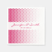Debian Red Polka Dots Modern White Serviette (Vorderseite)