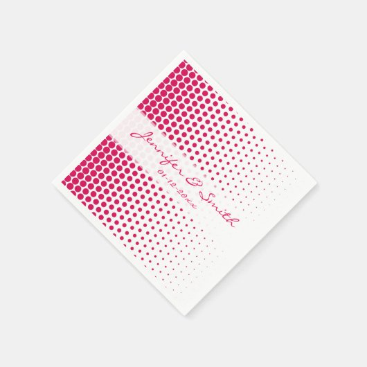 Debian Red Polka Dots Modern White Serviette (Ecke)