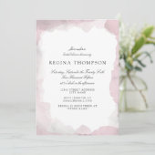 Debonair Blush Pink Bridal Dusche Einladung (Stehend Vorderseite)