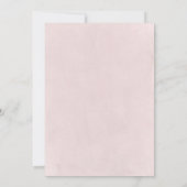 Debonair Blush Pink Bridal Dusche Einladung (Rückseite)