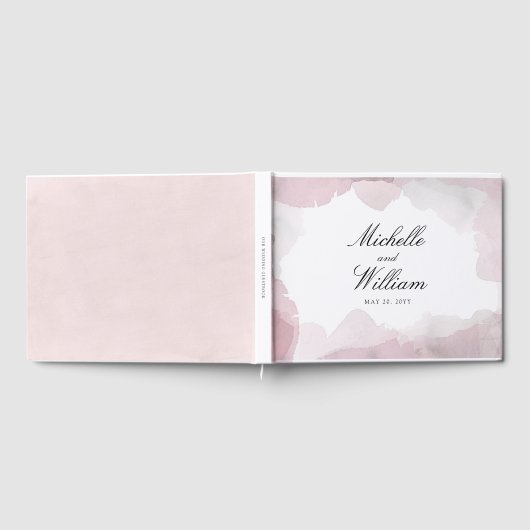 Debonair Blush Pink Hochzeit Gästebuch (Voll)