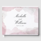 Debonair Blush Pink Hochzeit Gästebuch (Vorderseite)