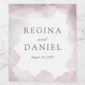 Debonair Blush Pink Hochzeit Weinetikett (Einzelnes Label)