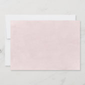 Debonair Blush Pink Probe Dinner Einladung (Rückseite)