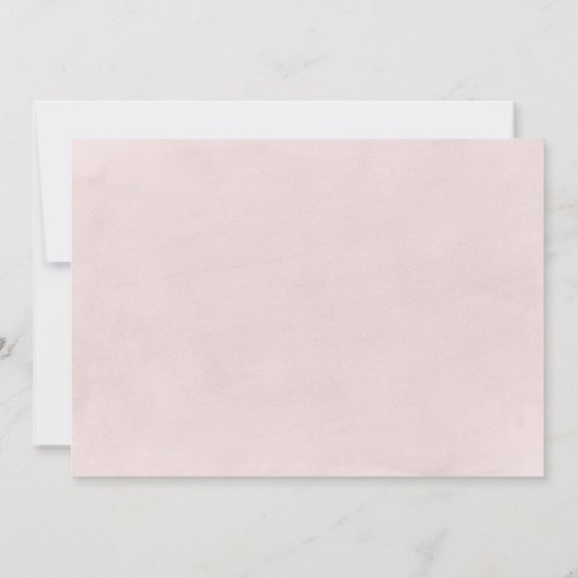 Debonair Blush Pink Probe Dinner Einladung (Rückseite)