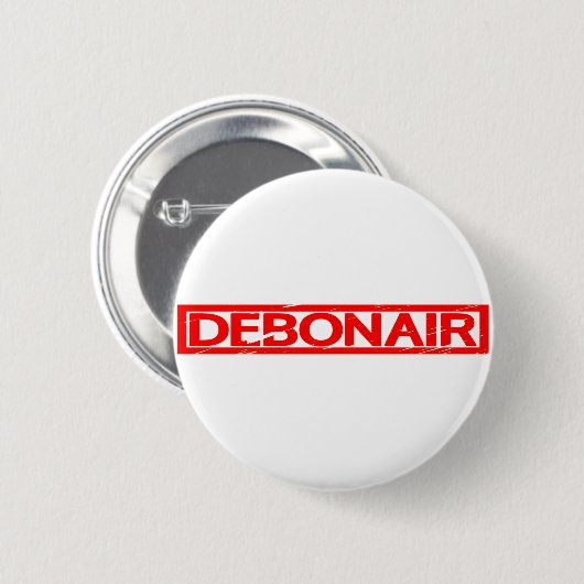 Debonair-Briefmarke Button (Vorne & Hinten)