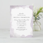 Debonair Lavender Bridal Dusche Einladung (Stehend Vorderseite)