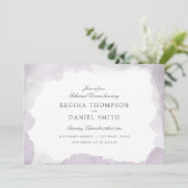 Debonair Lavender Probe Abendessen Einladung (Stehend Vorderseite)