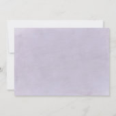 Debonair Lavender Probe Abendessen Einladung (Rückseite)