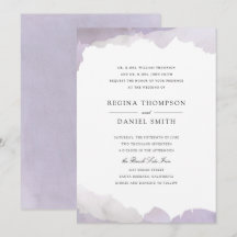 Debonair Lavender Wedding Einladung